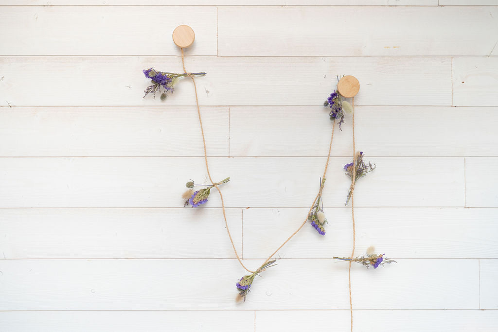 Kit DIY - Guirlande murale en fleurs séchées - Bleu