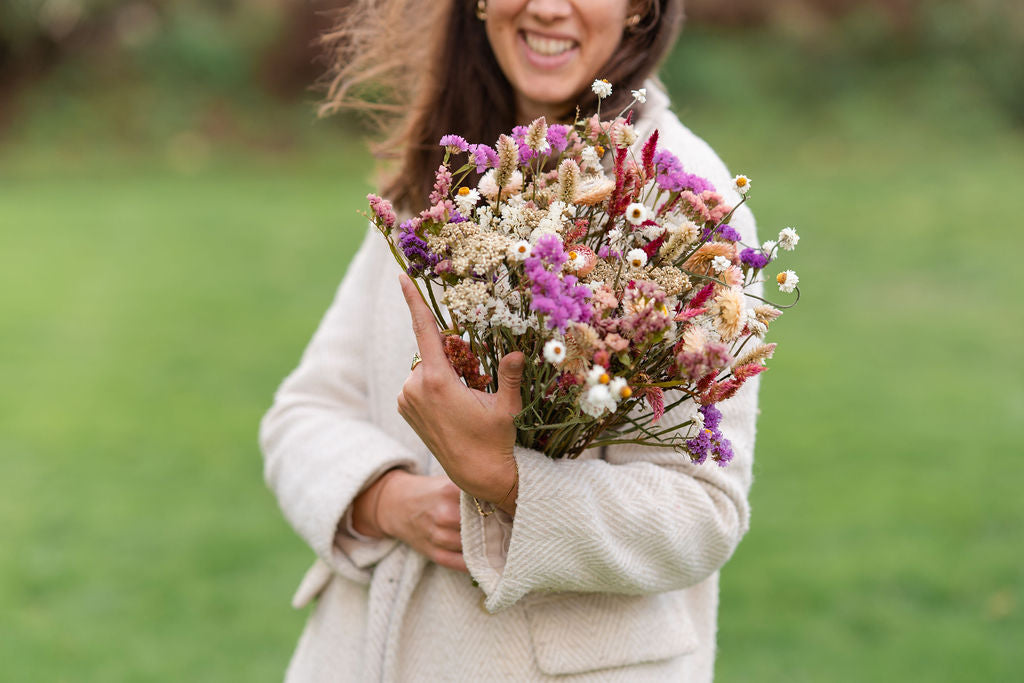 Bouquet de fleurs séchées - CHAMALLOW