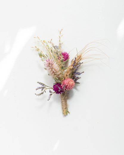 Boutonnière en fleurs séchées pour cérémonie - MOLÈNE