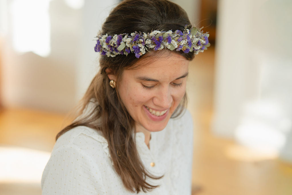 Couronne de tête en fleurs séchées pour cérémonie - Adulte - BERDER
