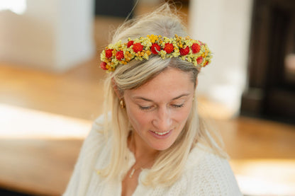 Couronne de tête en fleurs séchées pour cérémonie - Adulte - BREHAT