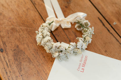 Couronne de tête en fleurs séchées pour cérémonie - Adulte - HOUAT