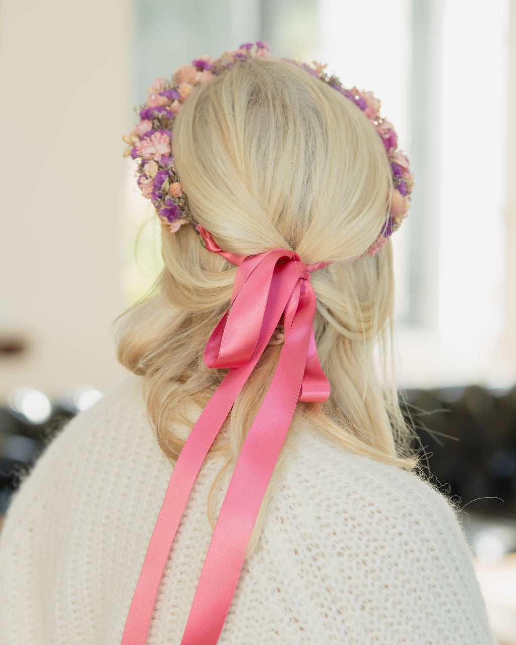 Couronne de tête en fleurs séchées pour cérémonie - Adulte - SAUZON