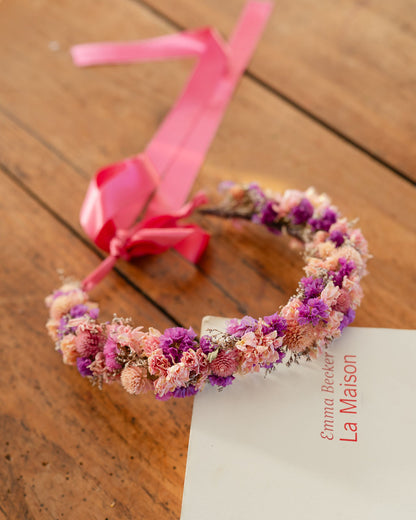 Couronne de tête en fleurs séchées pour cérémonie - Adulte - SAUZON