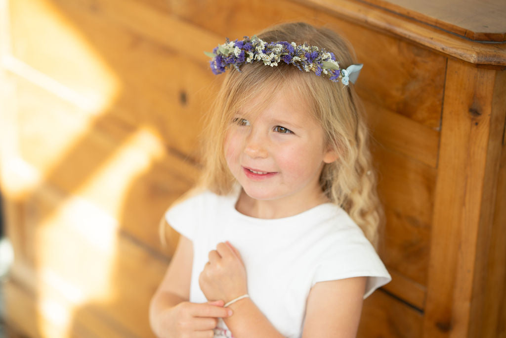 Couronne de tête en fleurs séchées pour cérémonie - Enfant - BERDER