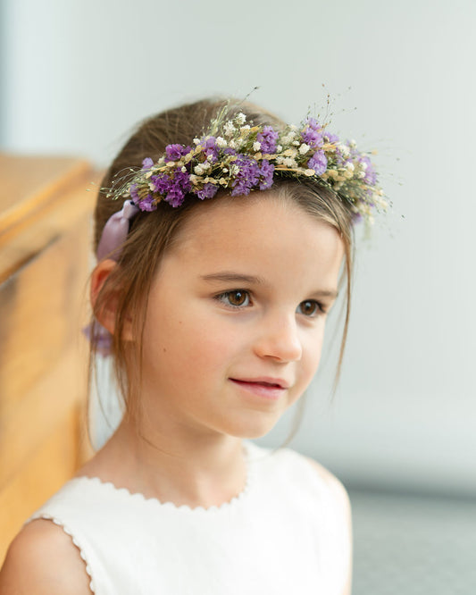 Couronne de tête en fleurs séchées pour cérémonie - Enfant - GROIX