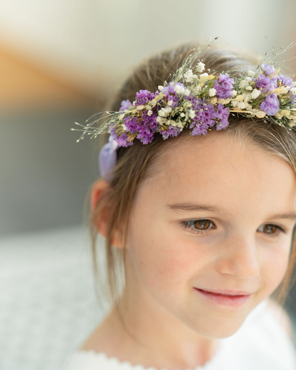 Couronne de tête en fleurs séchées pour cérémonie - Enfant - GROIX