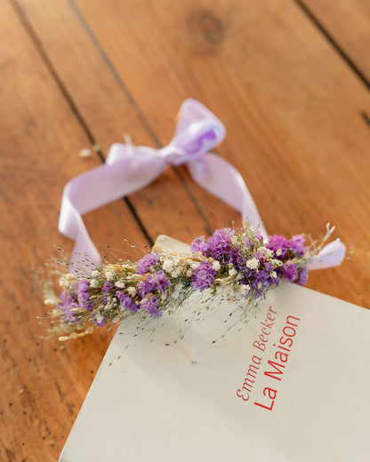 Couronne de tête en fleurs séchées pour cérémonie - Enfant - GROIX