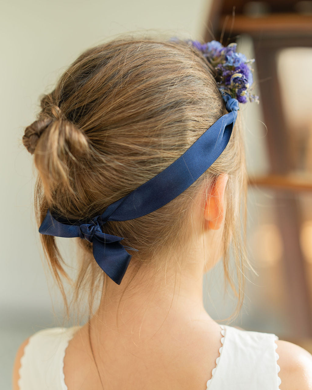 Couronne de tête en fleurs séchées pour cérémonie - Enfant - HOEDIC