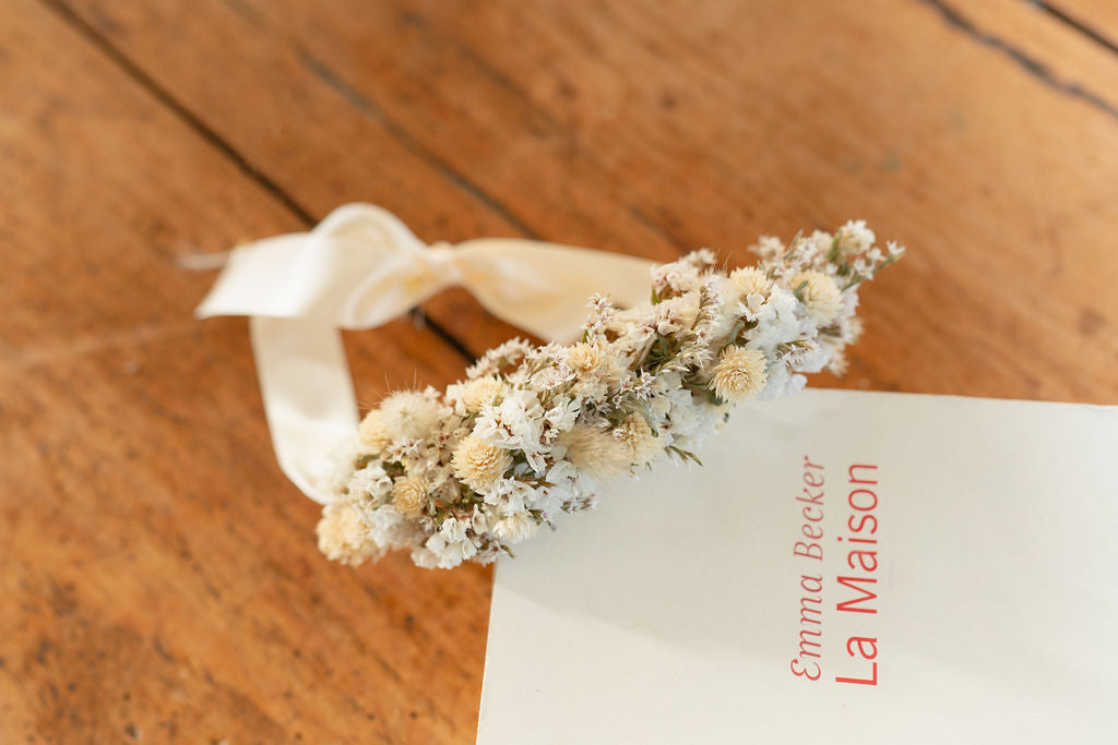 Couronne de tête en fleurs séchées pour cérémonie - Enfant - HOUAT
