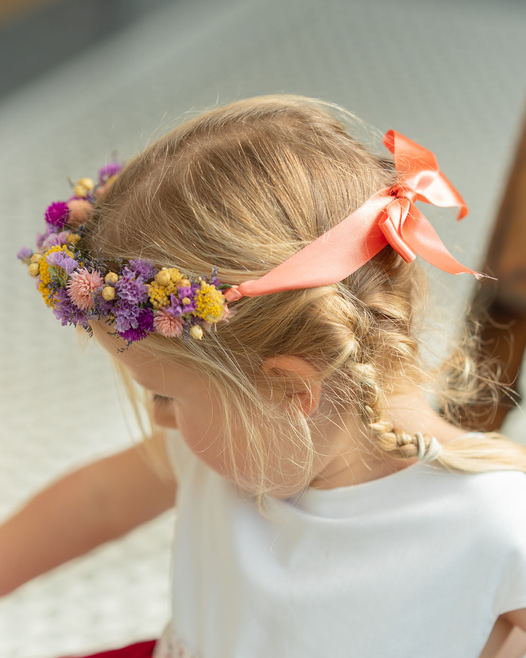 Couronne de tête en fleurs séchées pour cérémonie - Enfant - MOLENE