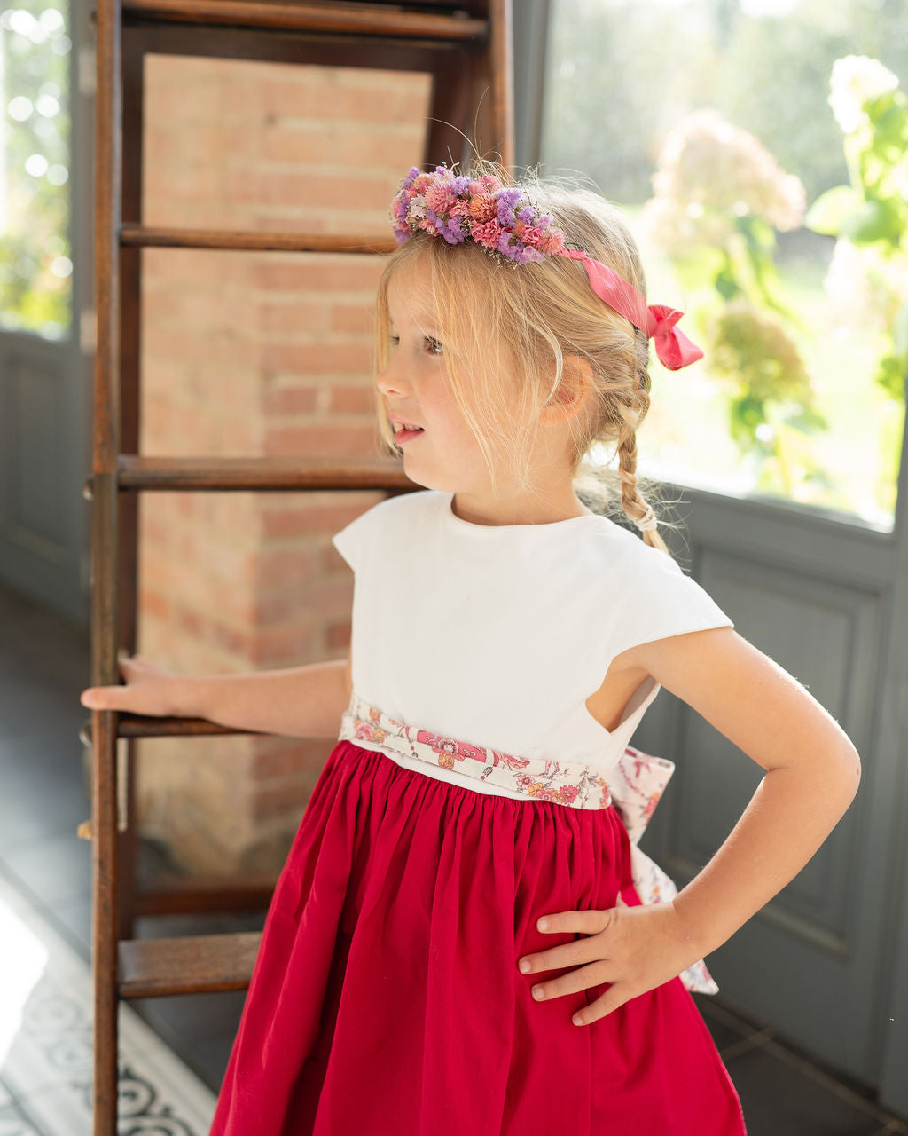 Couronne de tête en fleurs séchées pour cérémonie - Enfant - SAUZON