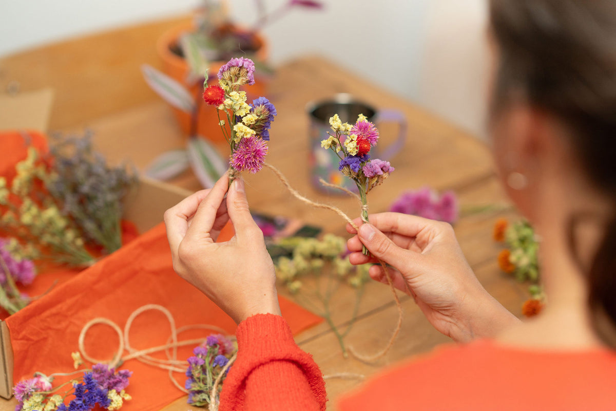Kit DIY - Guirlande murale en fleurs séchées - Peps