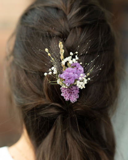 Pic à chignon en fleurs séchées pour cérémonie - GROIX