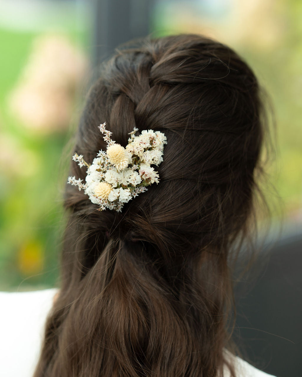 Pic à chignon en fleurs séchées pour cérémonie - HOUAT
