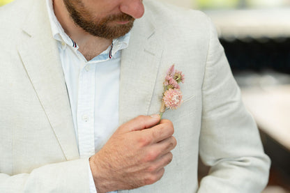 Kit DIY à réaliser - Boutonnières en fleurs séchées - Pastel