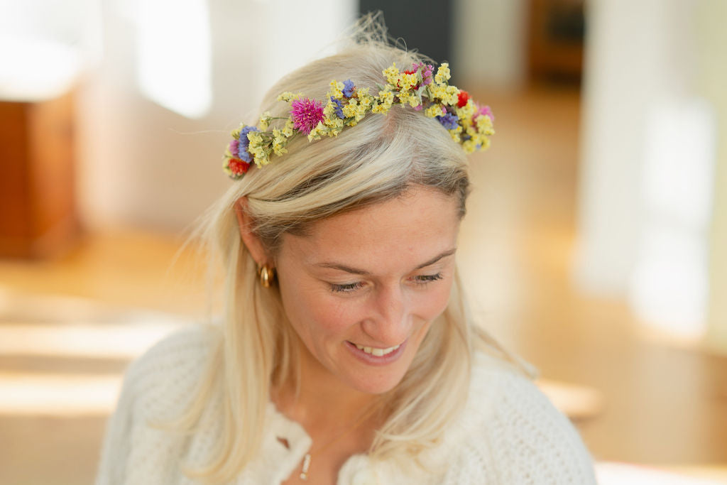 Kit DIY à réaliser - Couronne de tête adulte en fleurs séchées - Peps