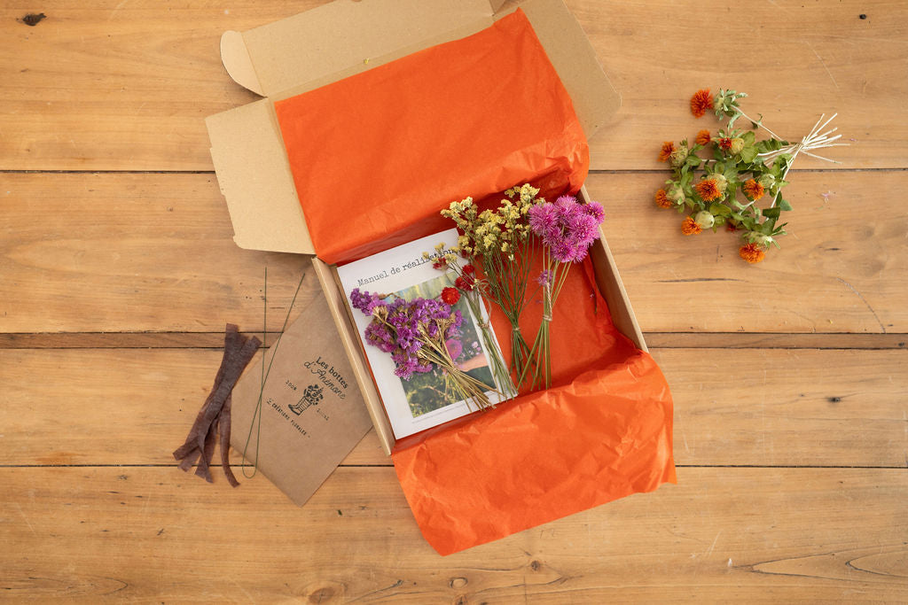 Kit DIY à réaliser - Couronne de tête adulte en fleurs séchées - Peps