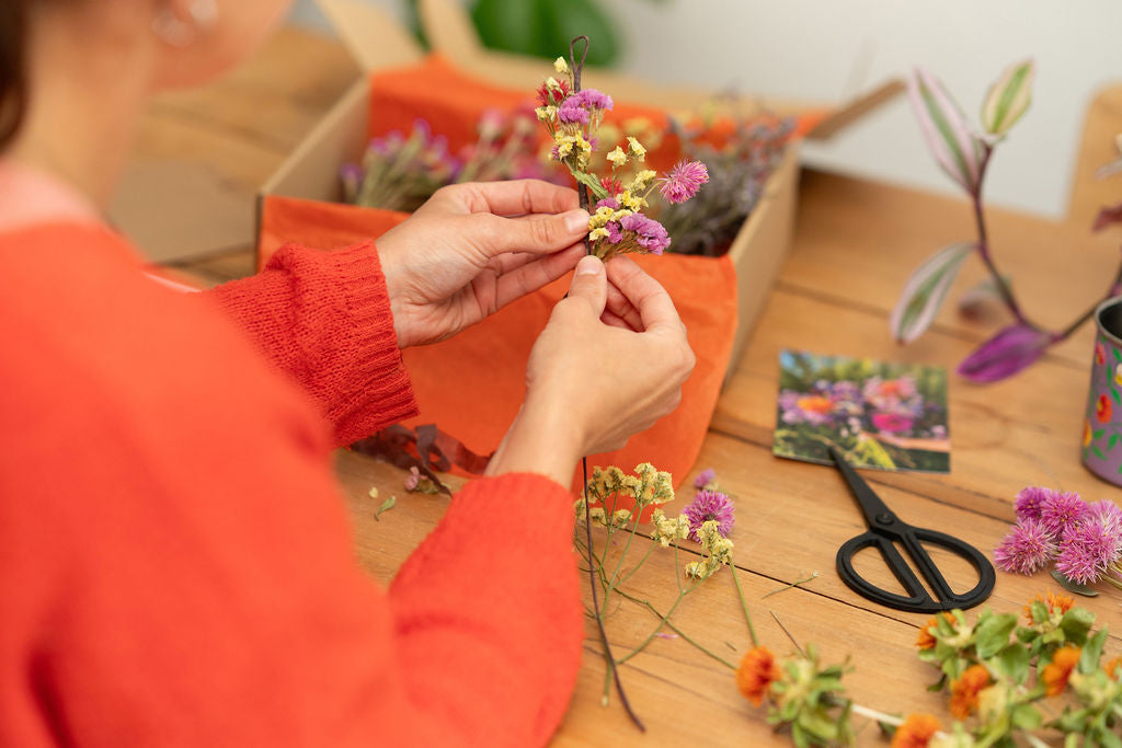 Kit DIY à réaliser - Couronne de tête enfant en fleurs séchées - Peps
