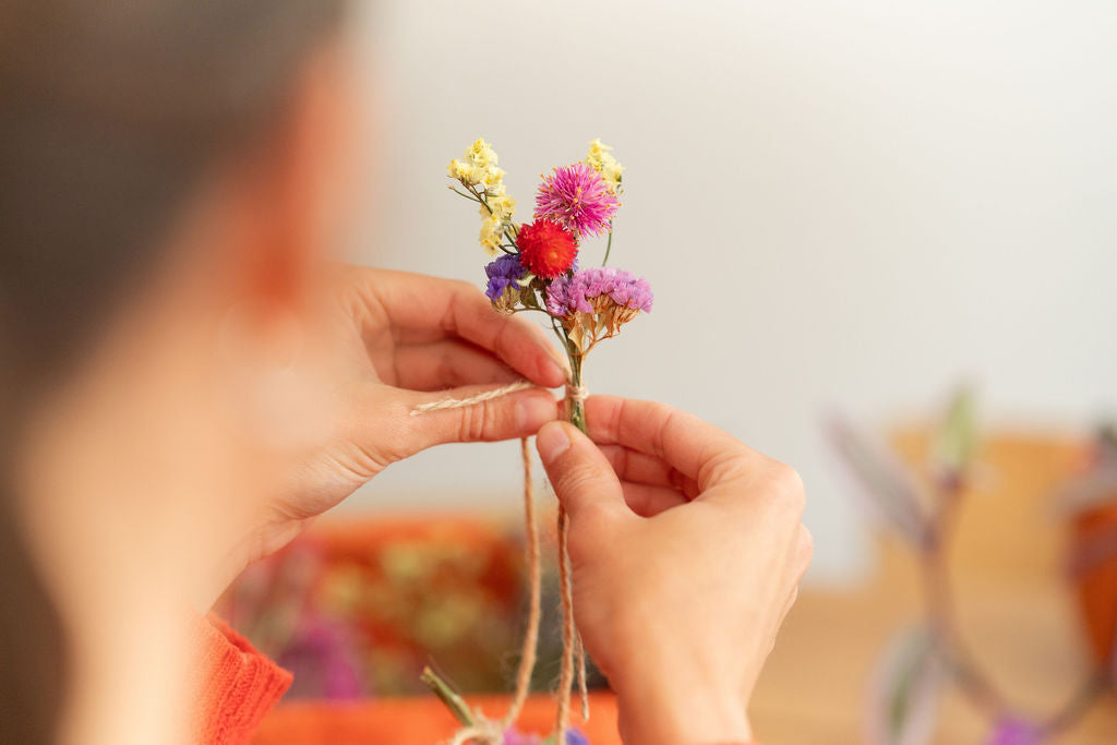 Kit DIY - Guirlande murale en fleurs séchées - Peps